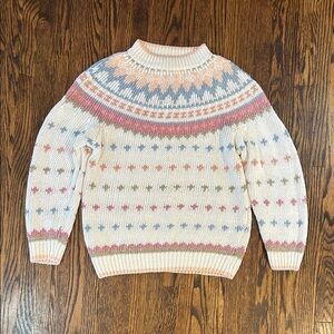 Vintage 90s Ramie Blend Hand Knit Sweater
